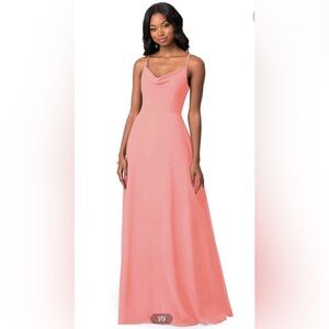 Azazie Daenerys Dress in Coral A4